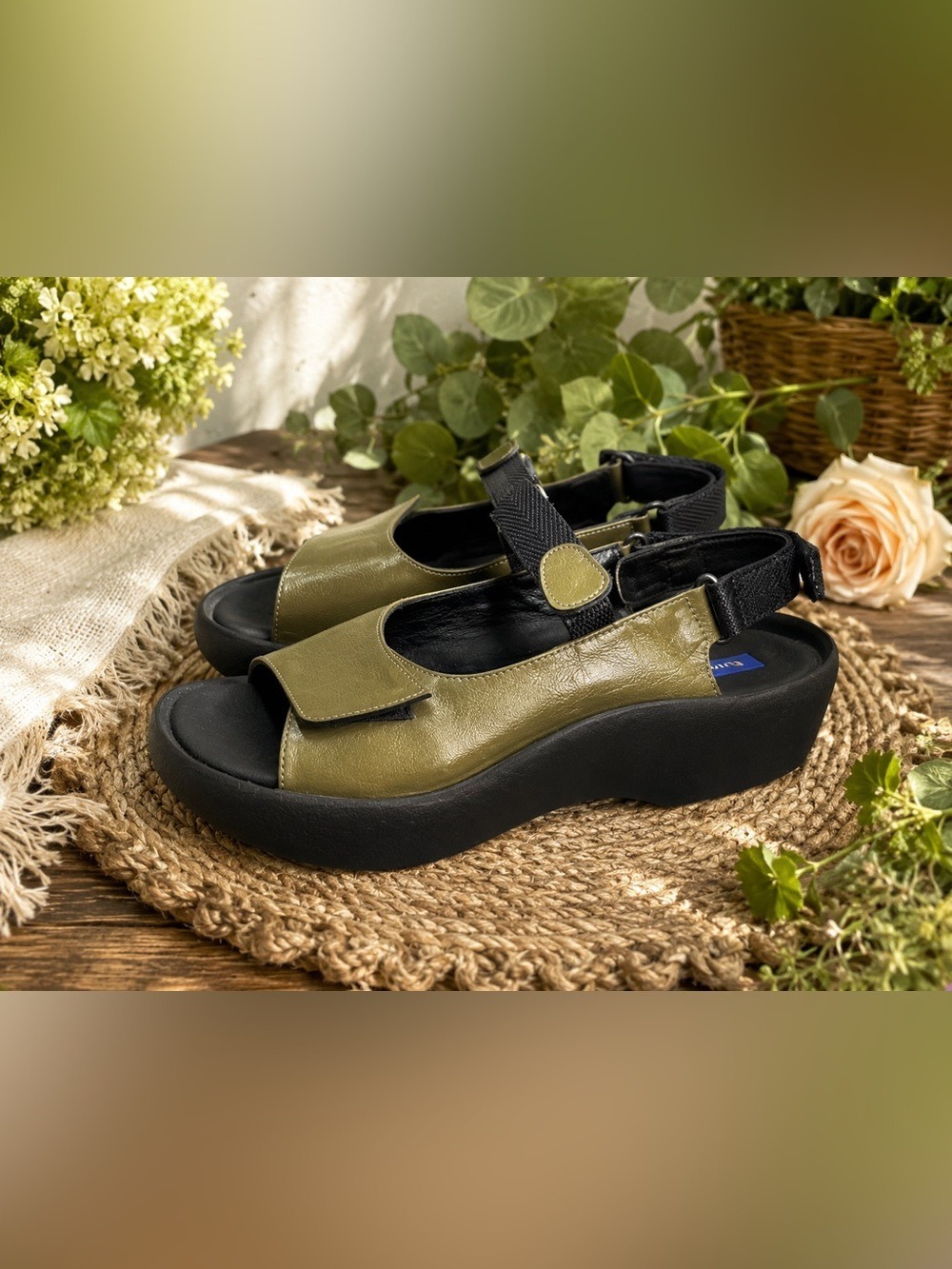 Wolky Olive Green Platform Slingback Comfort Sandals – Size 39 (US Women’s 8.5)